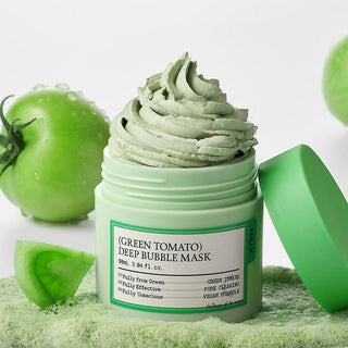 FULLY GREEN TOMATO DEEP BUBBLE MASK - Masca Tip Spuma Cu Efect De Curatare Profunda - skinseen.ro