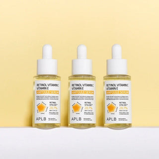 RETINOL VITAMIN C VITAMIN E AMPOULE SERUM - Ser Cu Retinol Si Vitamina C Pentru Luminozitate Si Riduri Fine - skinseen.ro
