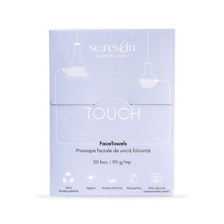 TOUCH FACE TOWELS - Prosoape faciale de unica folosinta (50 buc) - skinseen.ro