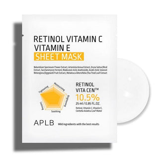 RETINOL VITAMIN C VITAMIN E SHEET MASK - Masca Tip Servetel Cu Retinol Pentru Fermitate - skinseen.ro