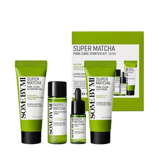 SUPER MATCHA PORE CARE STARTER KIT- Set Complet Travel Size Pentru Curatarea Tenului Cu Exces De Sebum